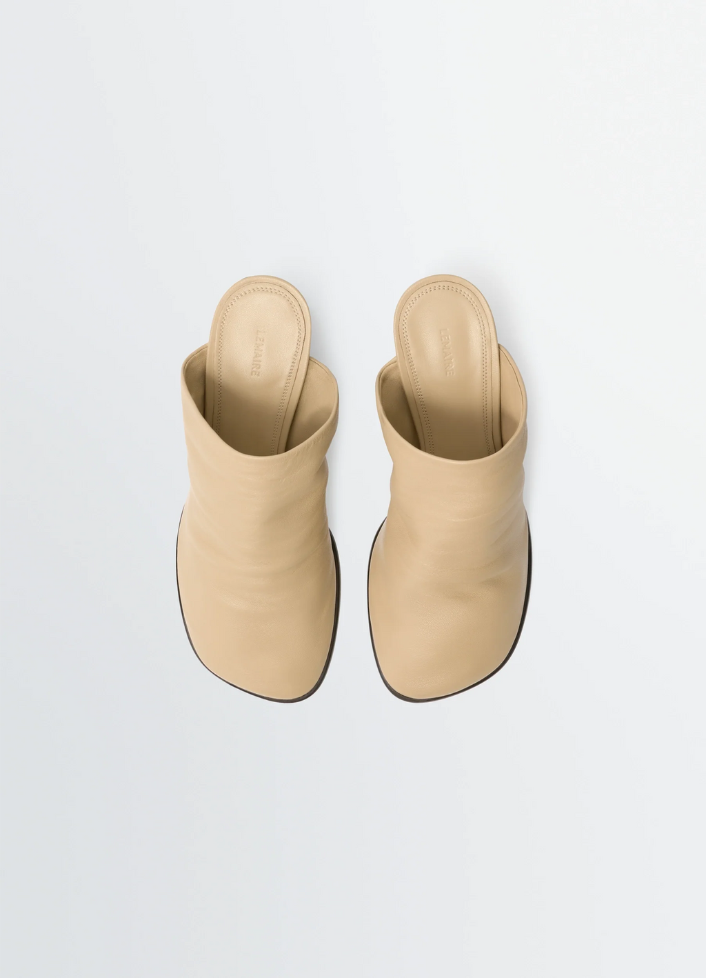 MULES GLOVE À TALON 80 MM EN CUIR D'AGNEAU LISSE