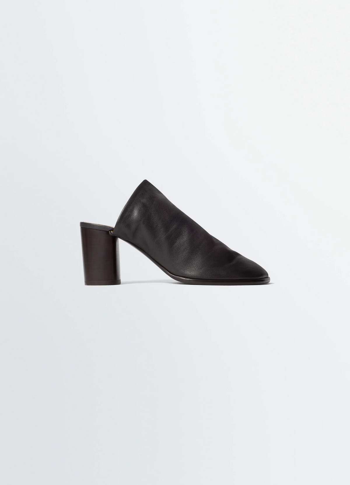MULES GLOVE À TALON 80 MM EN CUIR D'AGNEAU LISSE