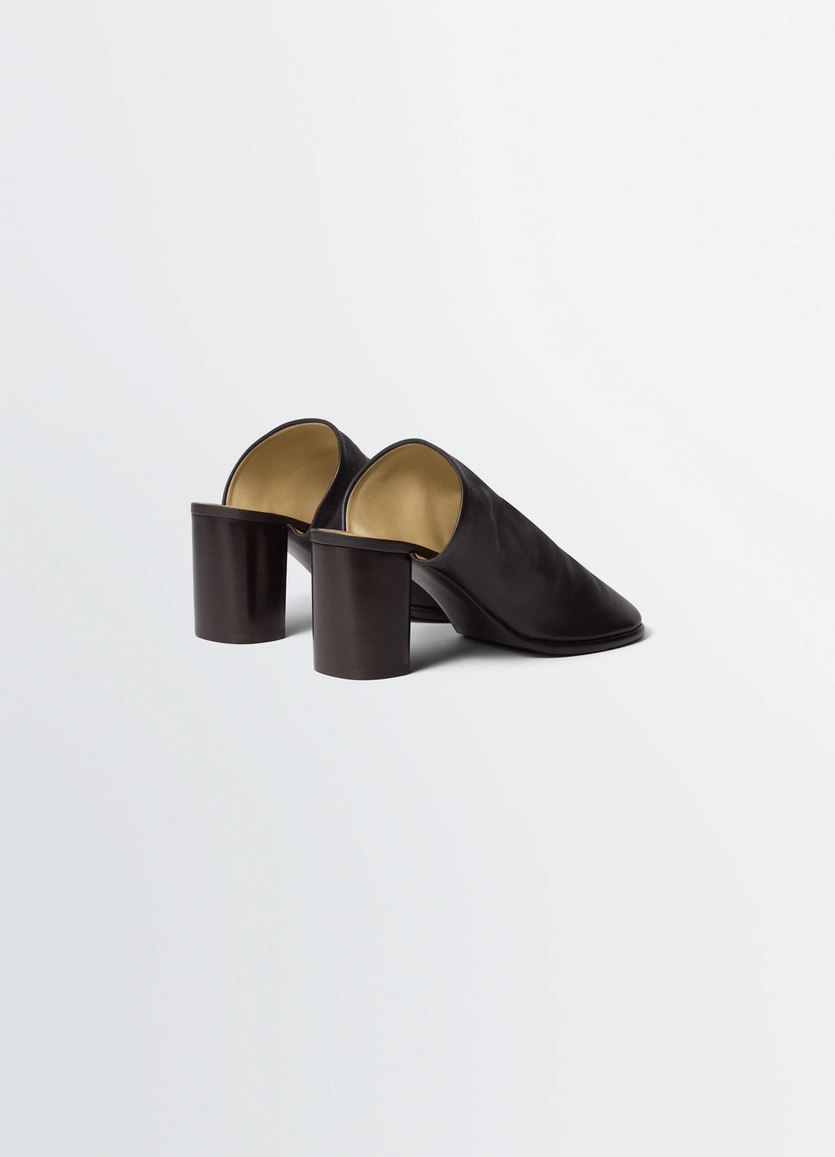 MULES GLOVE À TALON 80 MM EN CUIR D'AGNEAU LISSE