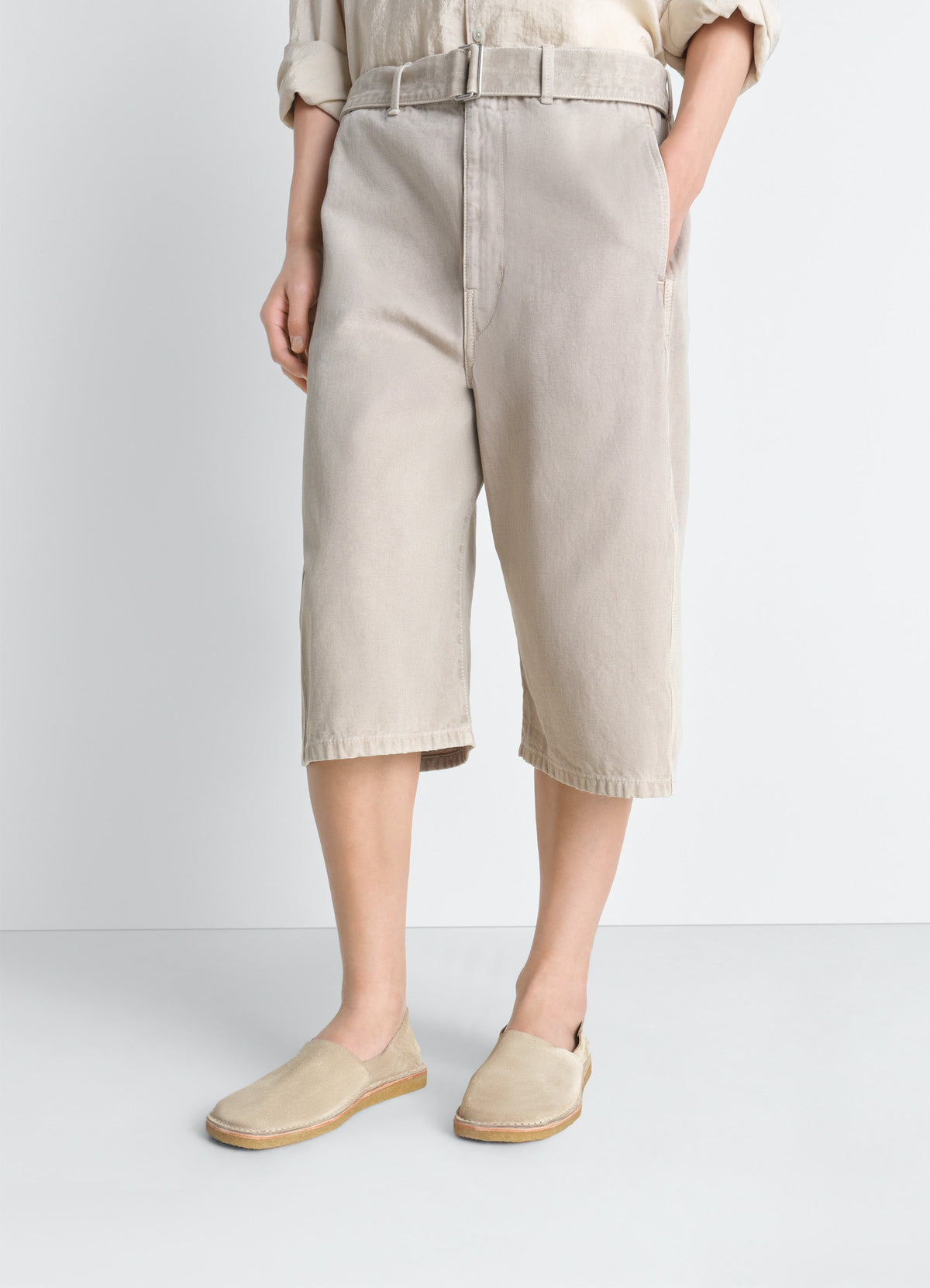 SQUARE SLIP-ON LOAFERS IN REVERSED SUEDE LEATHER SUEDE LEATHER