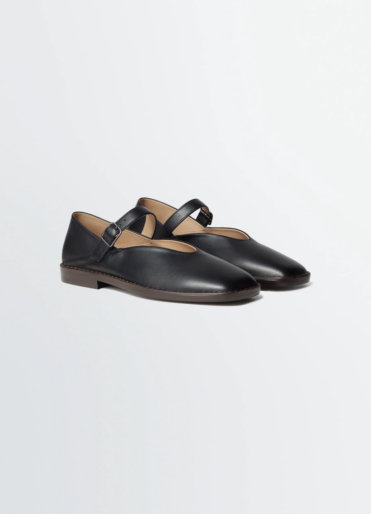 BALLERINA SHOES IN SHINY NAPPA LAMB LEATHER