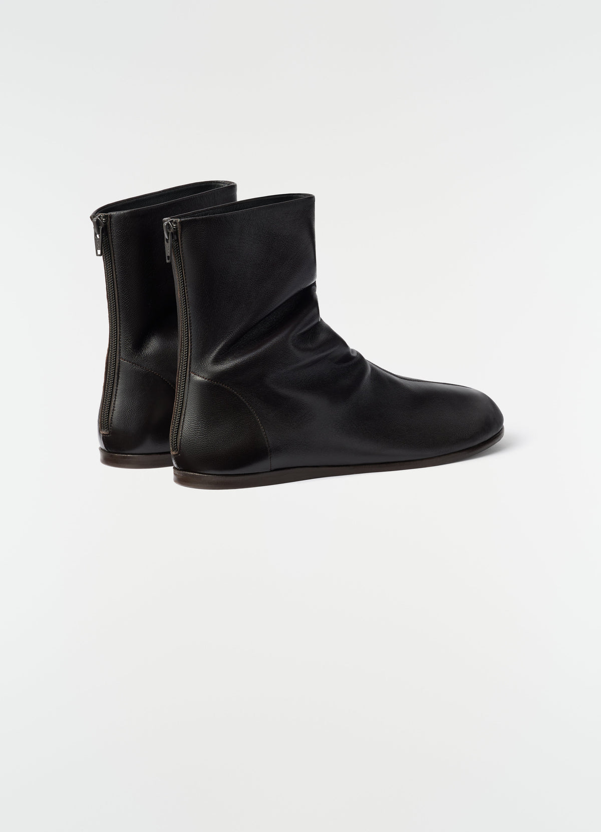 SOCK BOOTS IN SHINY NAPPA LAMB LEATHER