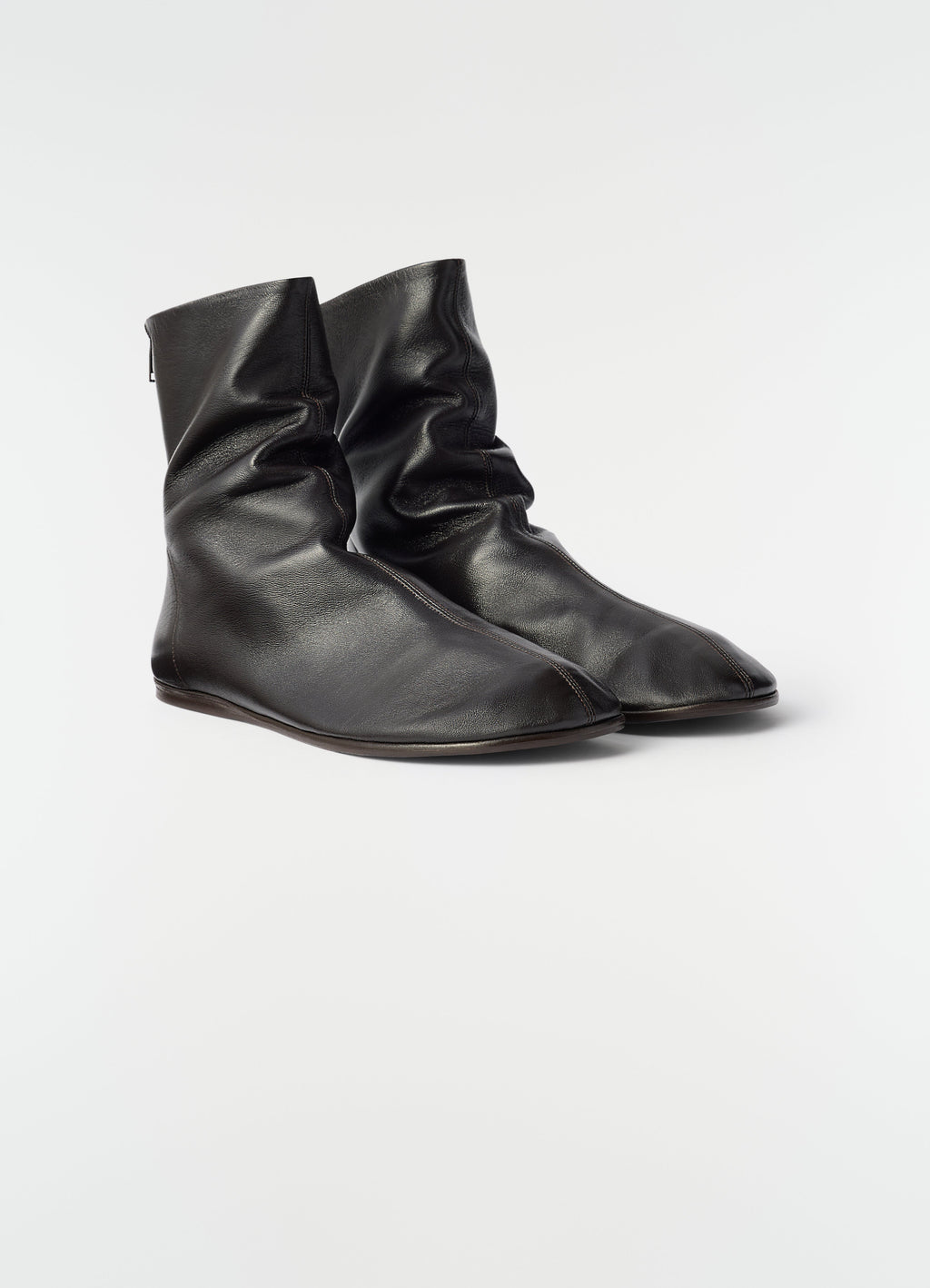 SOCK BOOTS IN SHINY NAPPA LAMB LEATHER