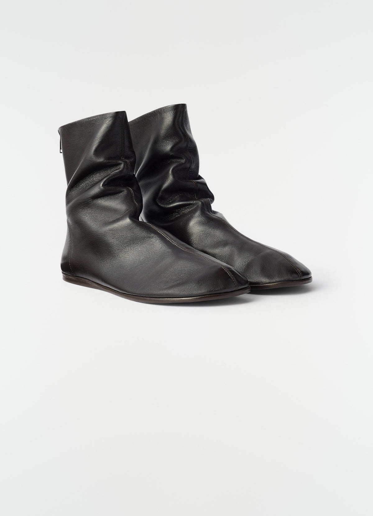 SOCK BOOTS IN SHINY NAPPA LAMB LEATHER