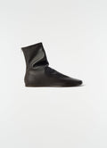 GLOVE FLAT ANKLE BOOTS IN SHINY NAPPA LAMB LEATHER