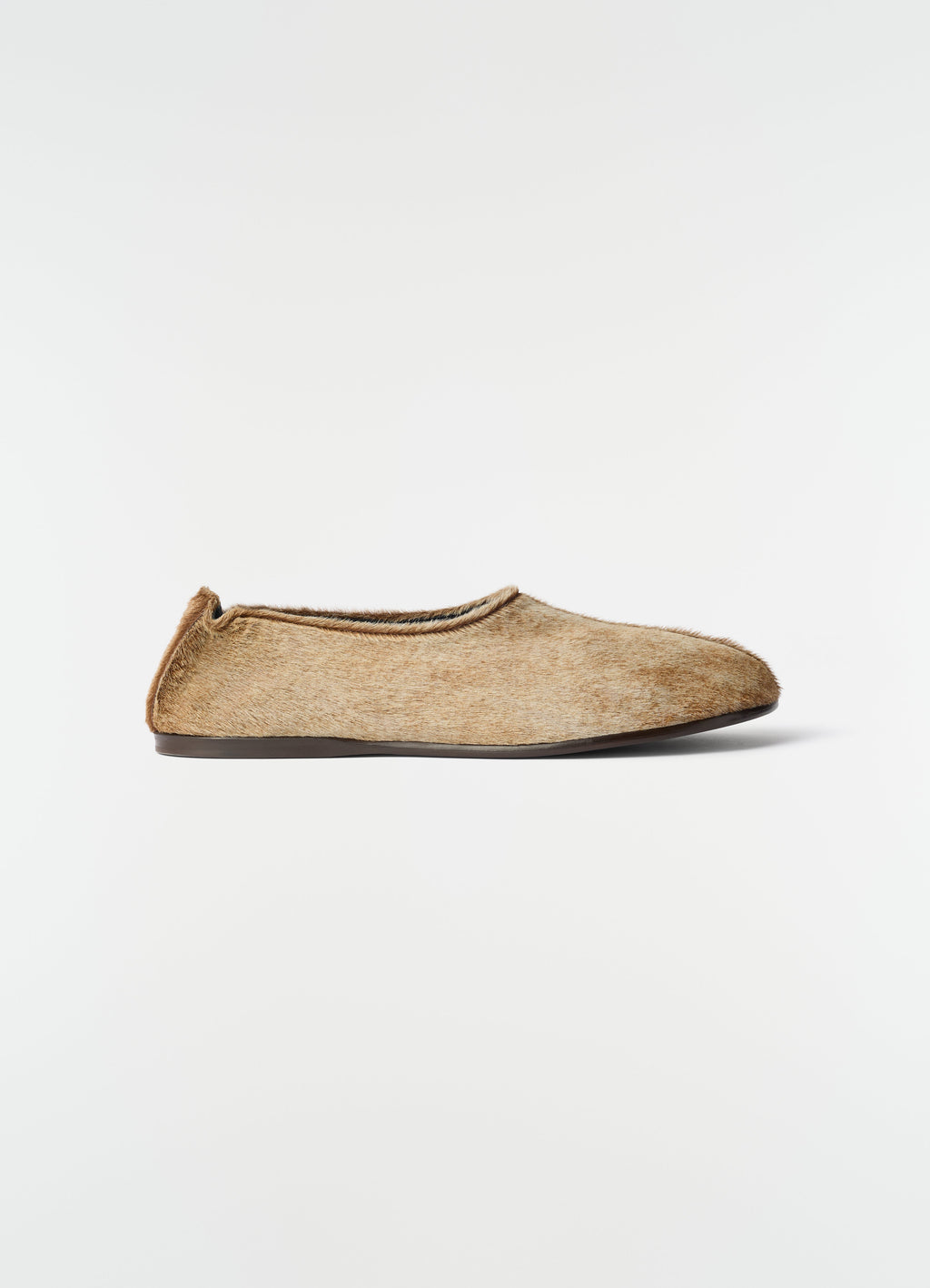 SOCK SLIP ON IN HAIRY LAMB LEATHER