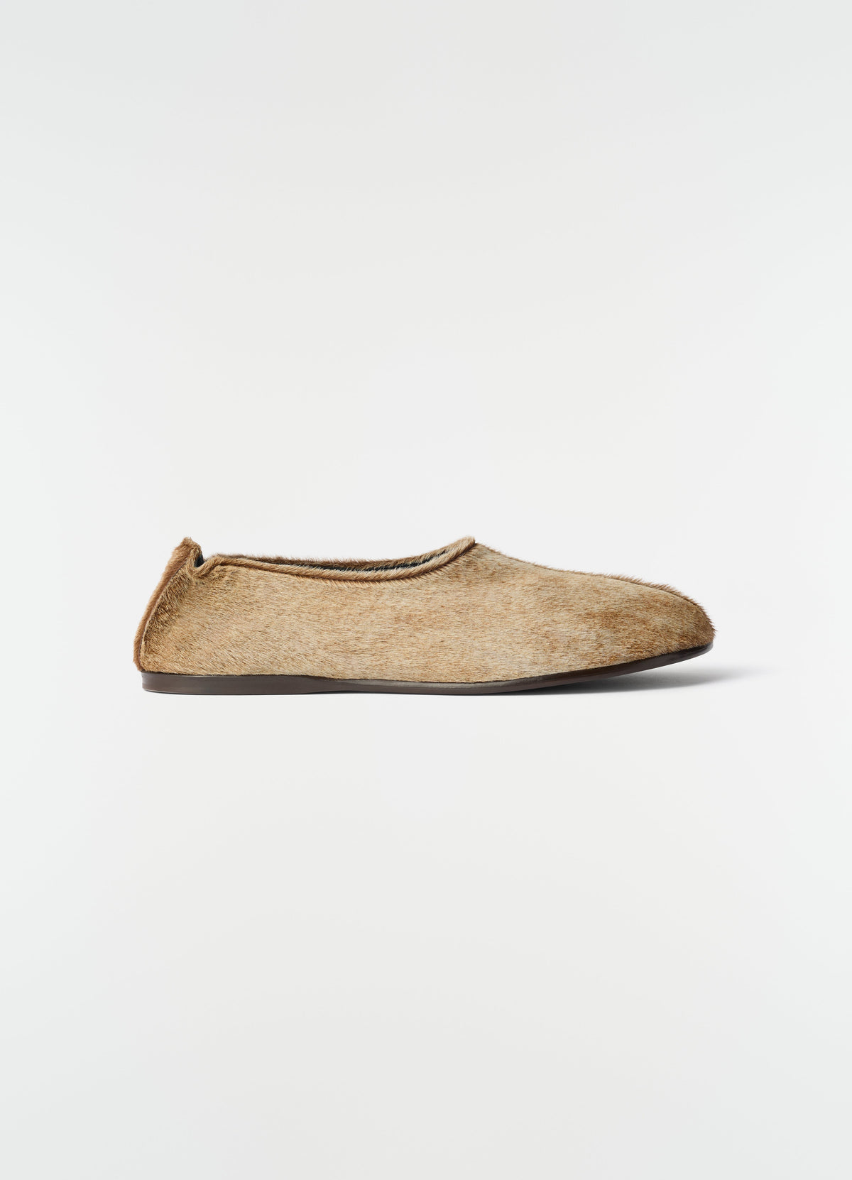 SOCK SLIP ON IN HAIRY LAMB LEATHER