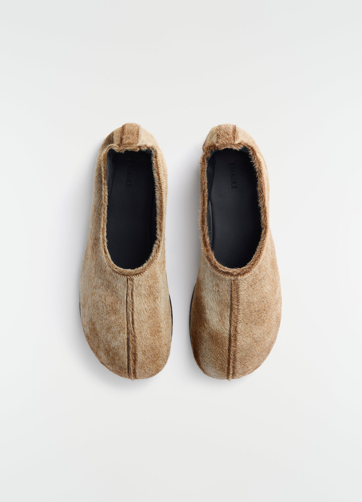 SOCK SLIP ON IN HAIRY LAMB LEATHER