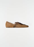 HAIRY SLIPPERS IN HAIRY GOATSKIN LEATHER