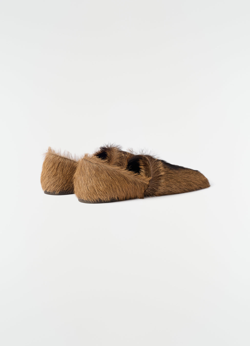 HAIRY SLIPPERS IN HAIRY GOATSKIN LEATHER