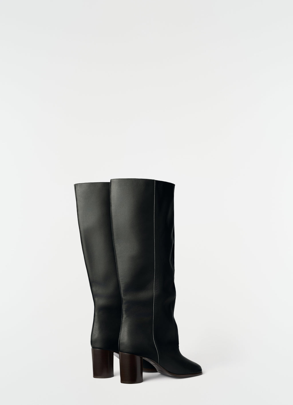 BOTTINES À TIGE FROISSÉE EN CUIR DE VEAU SOUPLE ET BRILLANT
