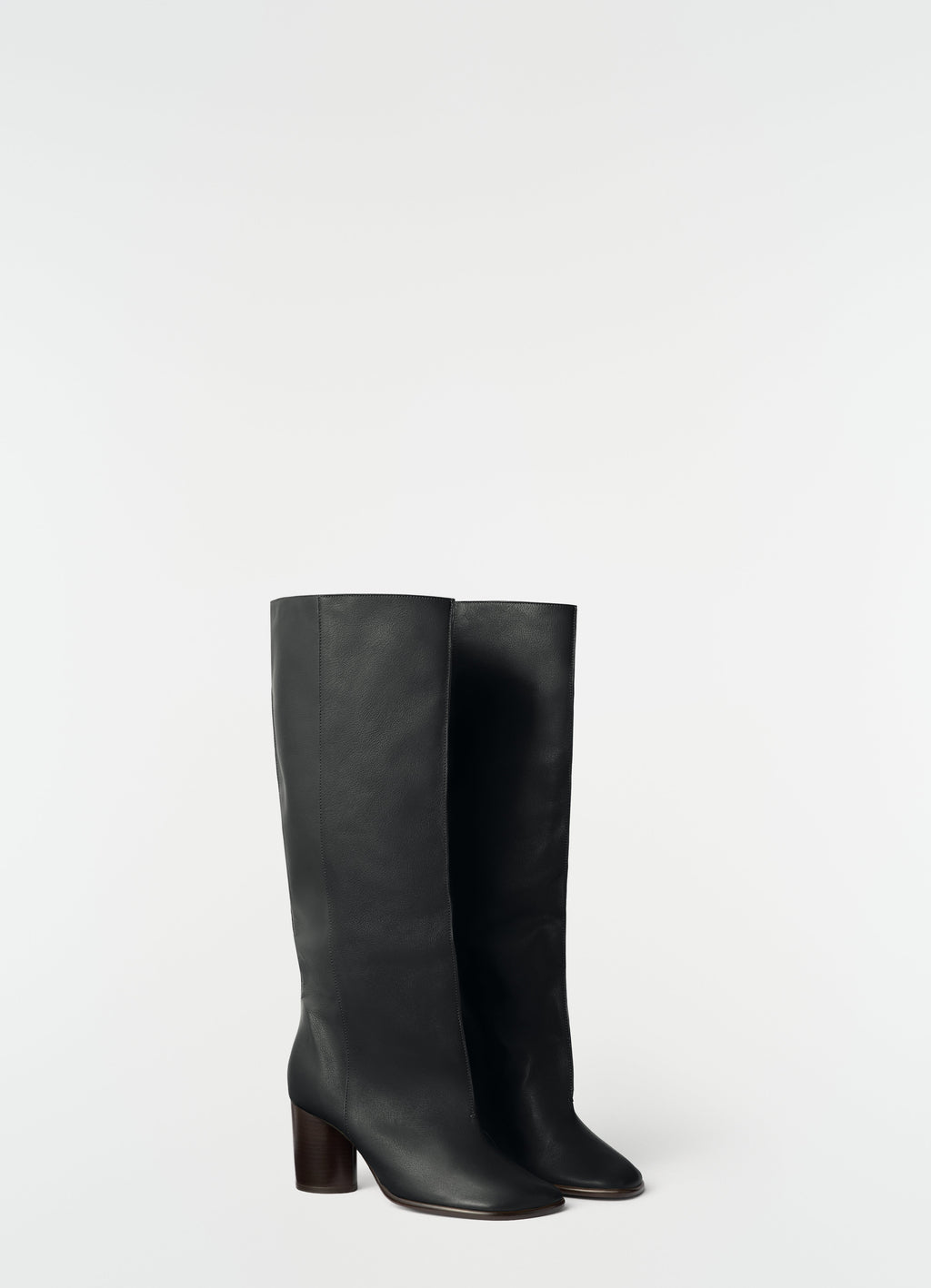 BOTTINES À TIGE FROISSÉE EN CUIR DE VEAU SOUPLE ET BRILLANT