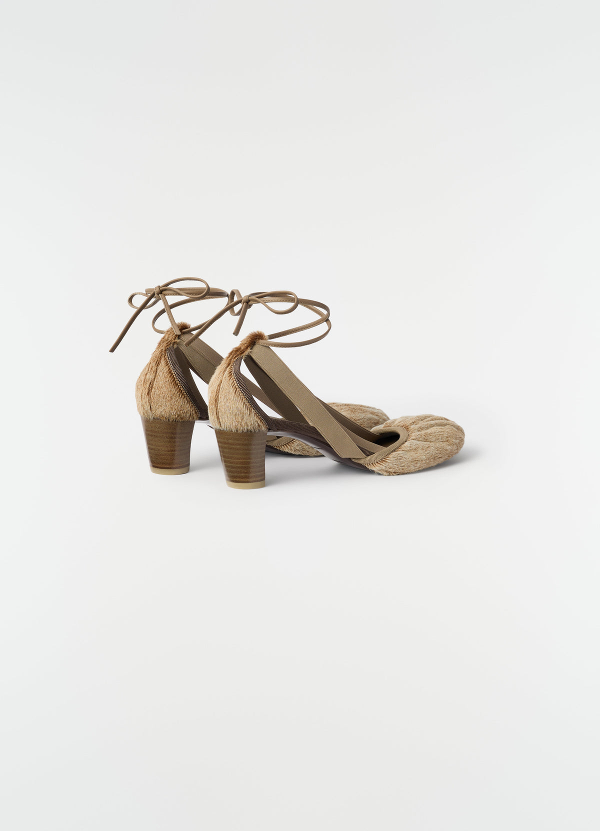 PEDILLE BALLERINA 55MM HEEL IN HAIRY LAMB LEATHER