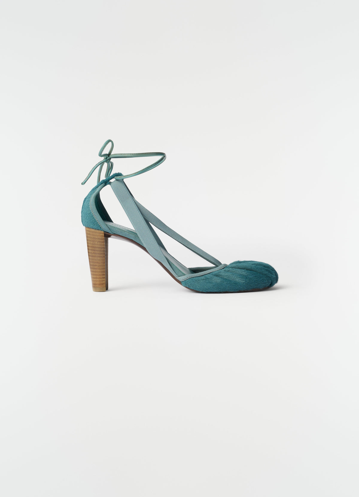 PEDILLE BALLERINA 80MM HEEL IN HAIRY CALFSKIN LEATHER