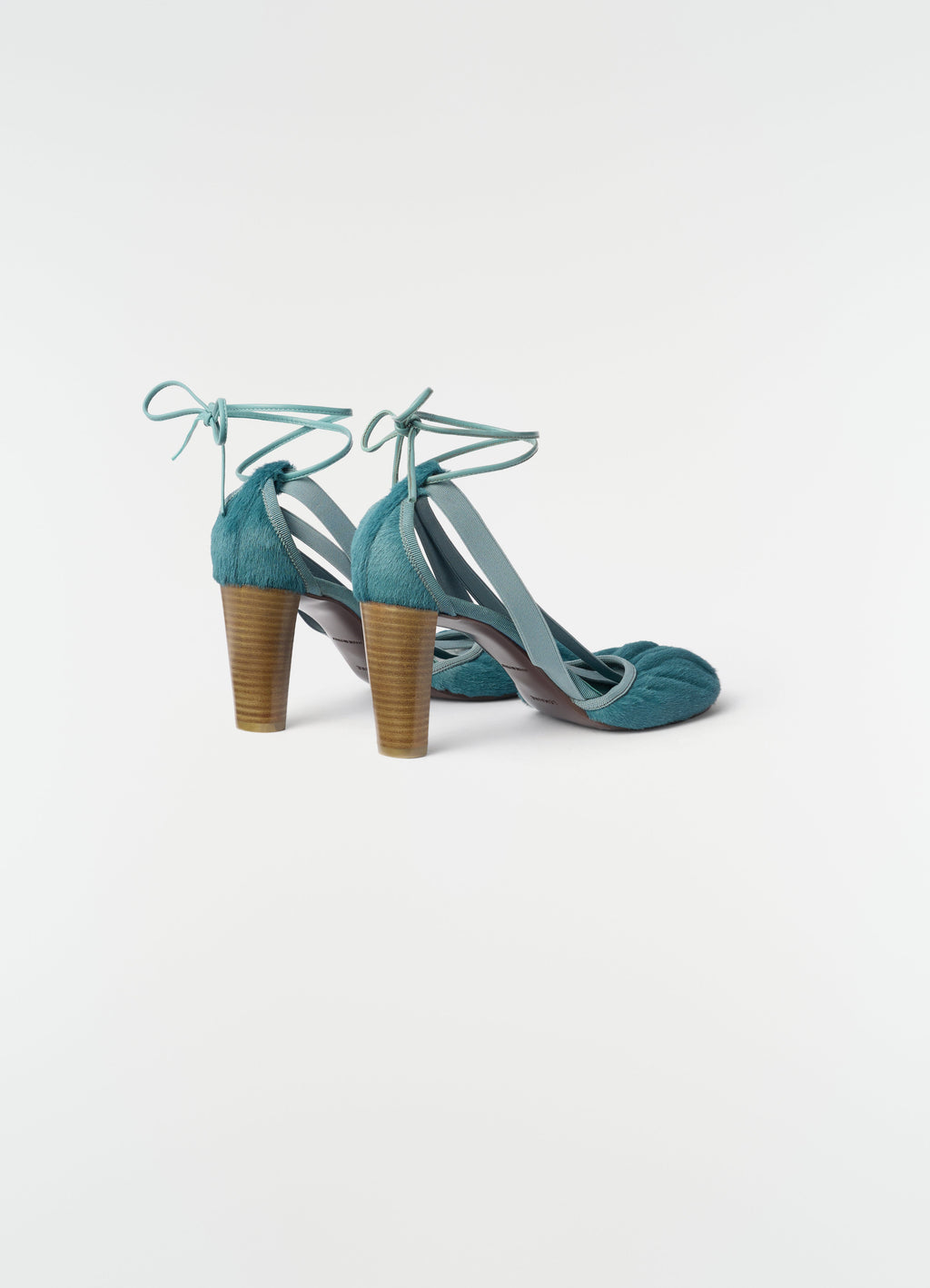 PEDILLE BALLERINA 80MM HEEL IN HAIRY CALFSKIN LEATHER