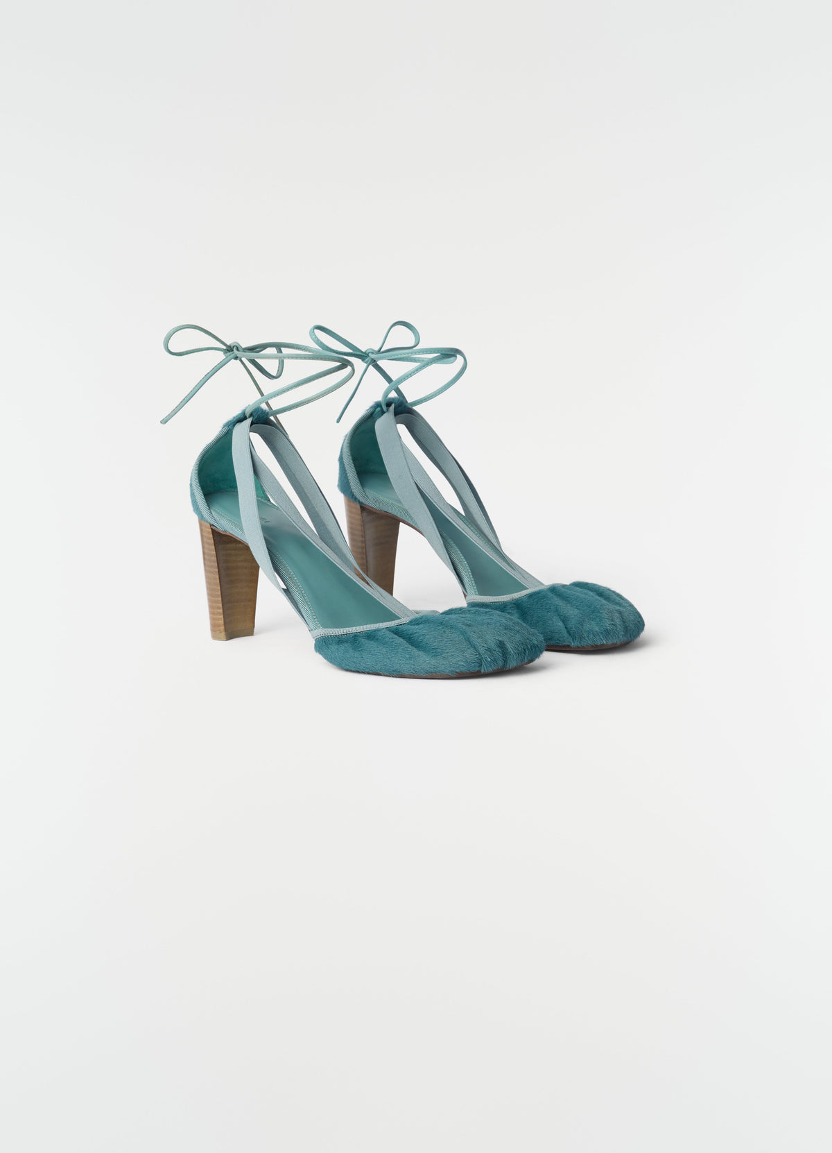 PEDILLE BALLERINA 80MM HEEL IN HAIRY CALFSKIN LEATHER