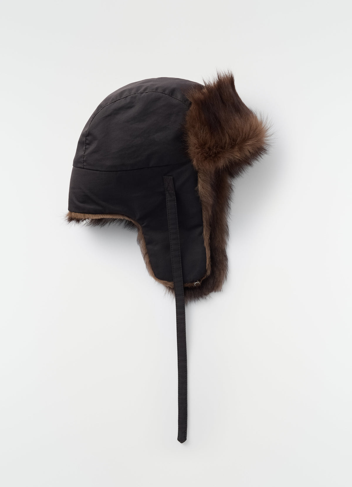 FUZZY CHAPKA IN SHEARLING LAMB LEATHER