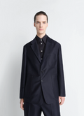 VESTE DE TRAVAIL DROITE EN SATIN DE COTON