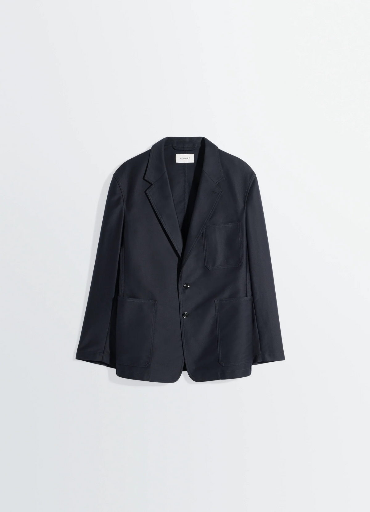 VESTE DE TRAVAIL DROITE EN SATIN DE COTON