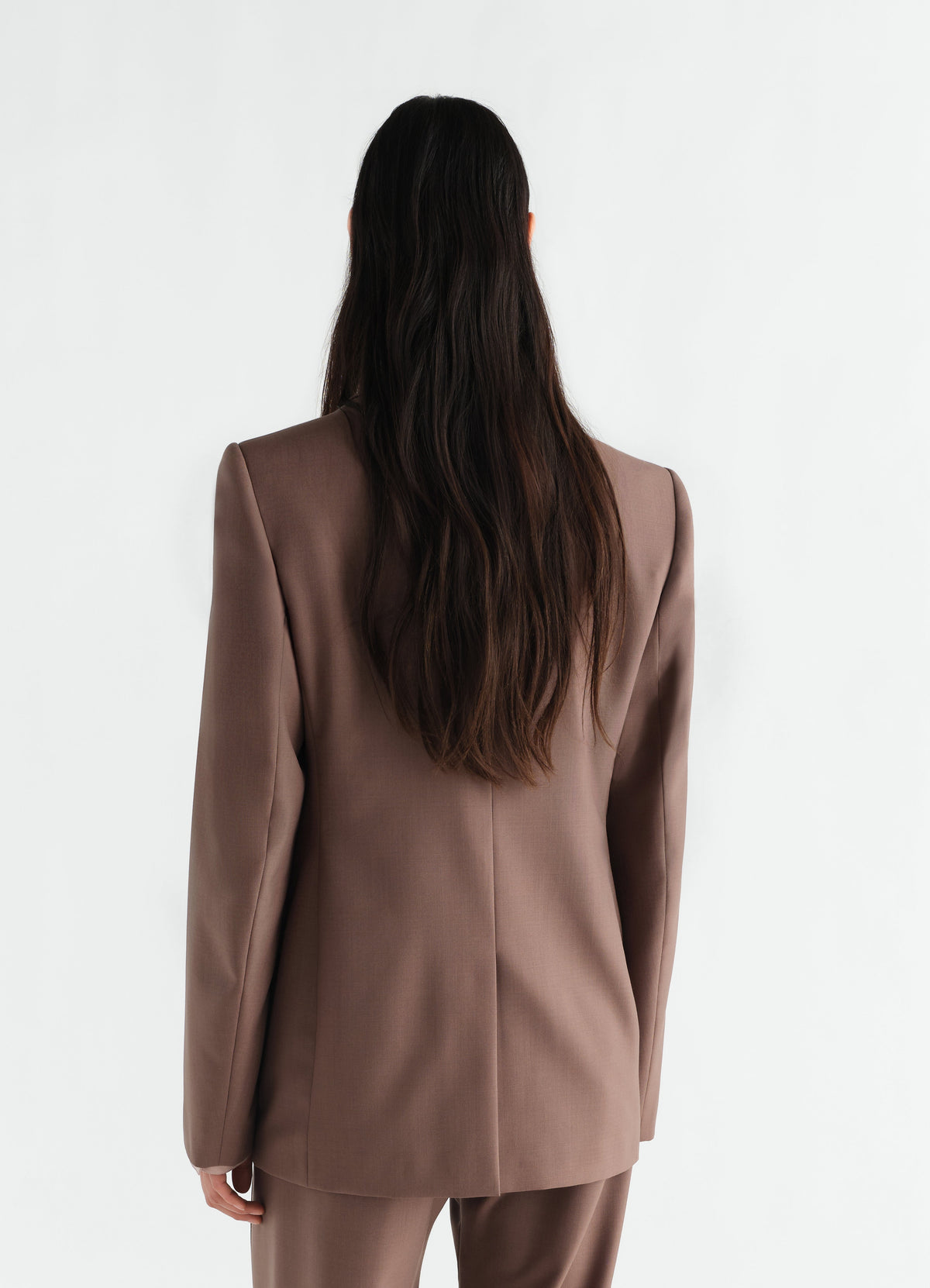VESTE TAILLEUR CROISÉE EN MÉLANGE DE LAINE TROPICALE