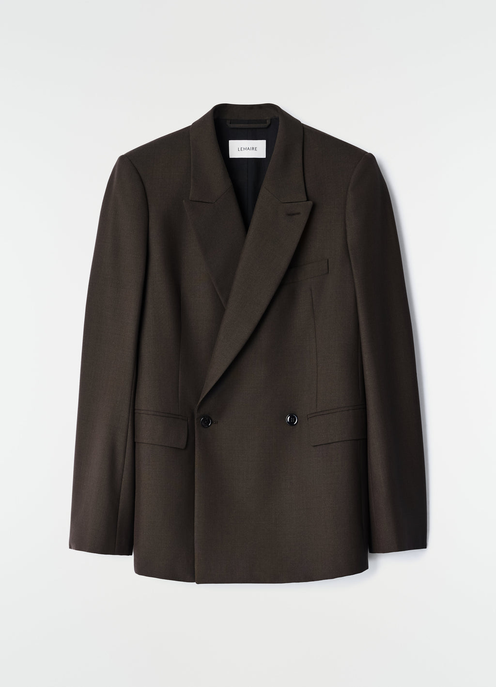 VESTE TAILLEUR CROISÉE EN MÉLANGE DE LAINE TROPICALE