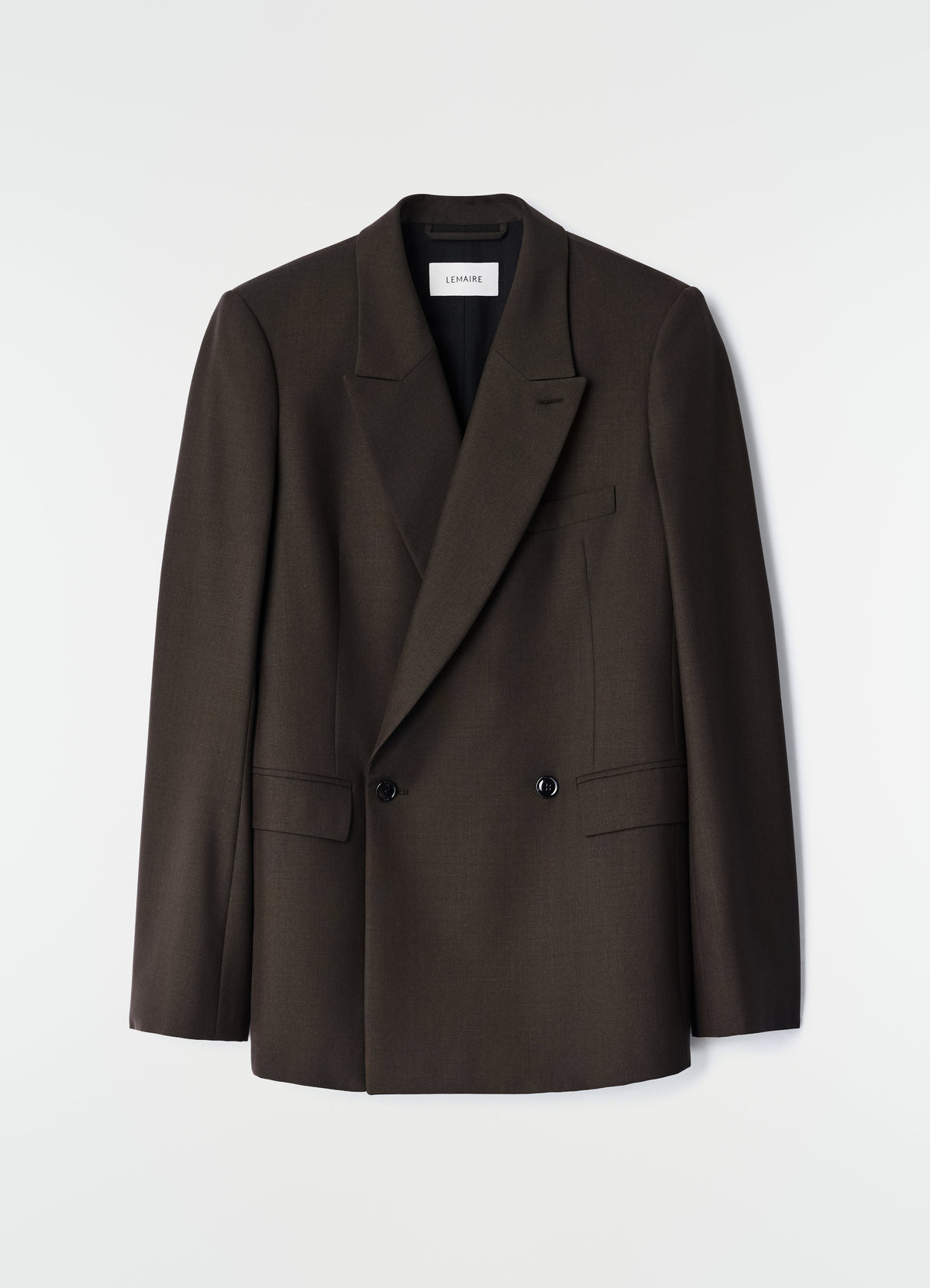 VESTE TAILLEUR CROISÉE EN MÉLANGE DE LAINE TROPICALE