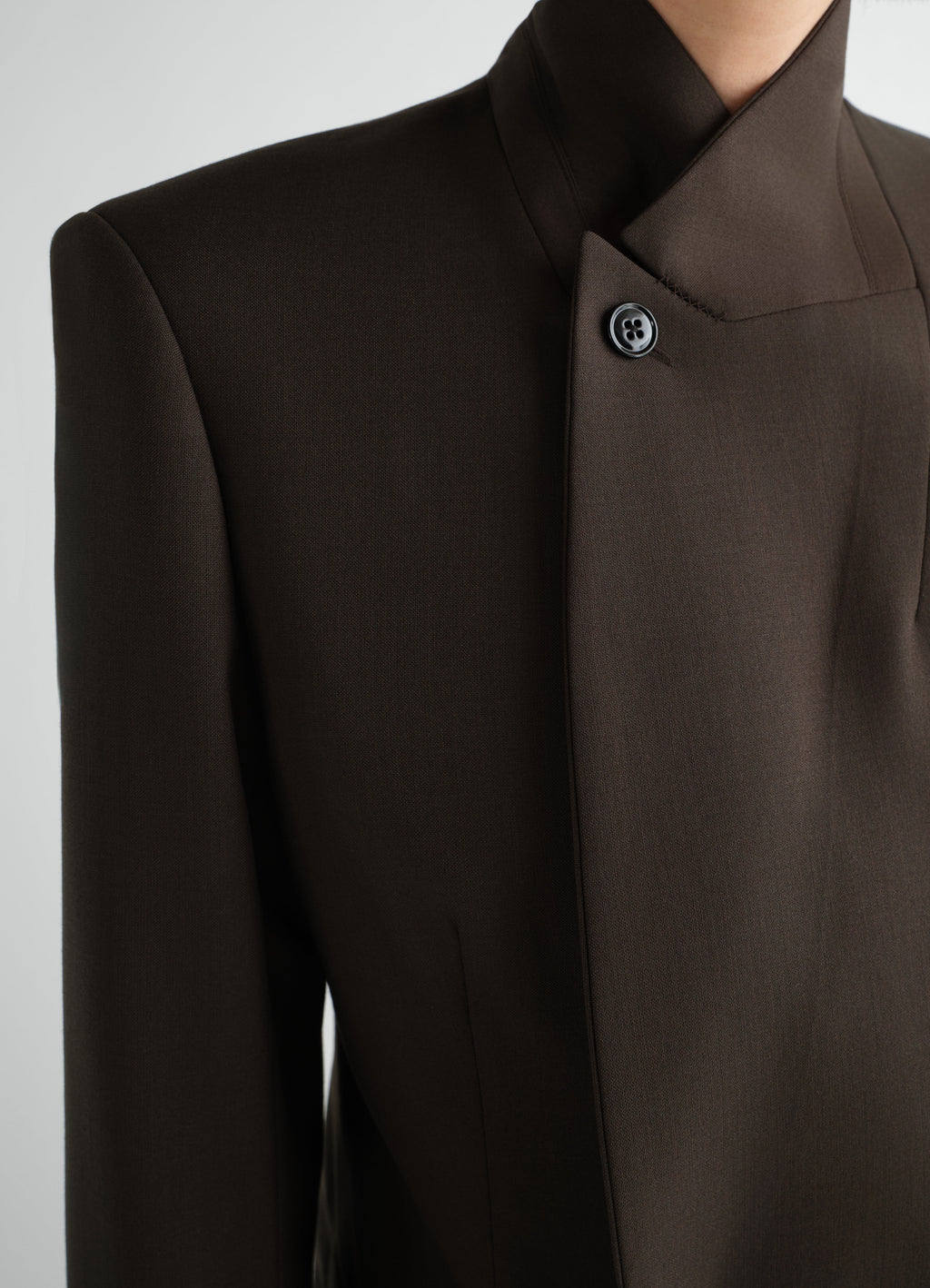 VESTE TAILLEUR CROISÉE EN MÉLANGE DE LAINE TROPICALE