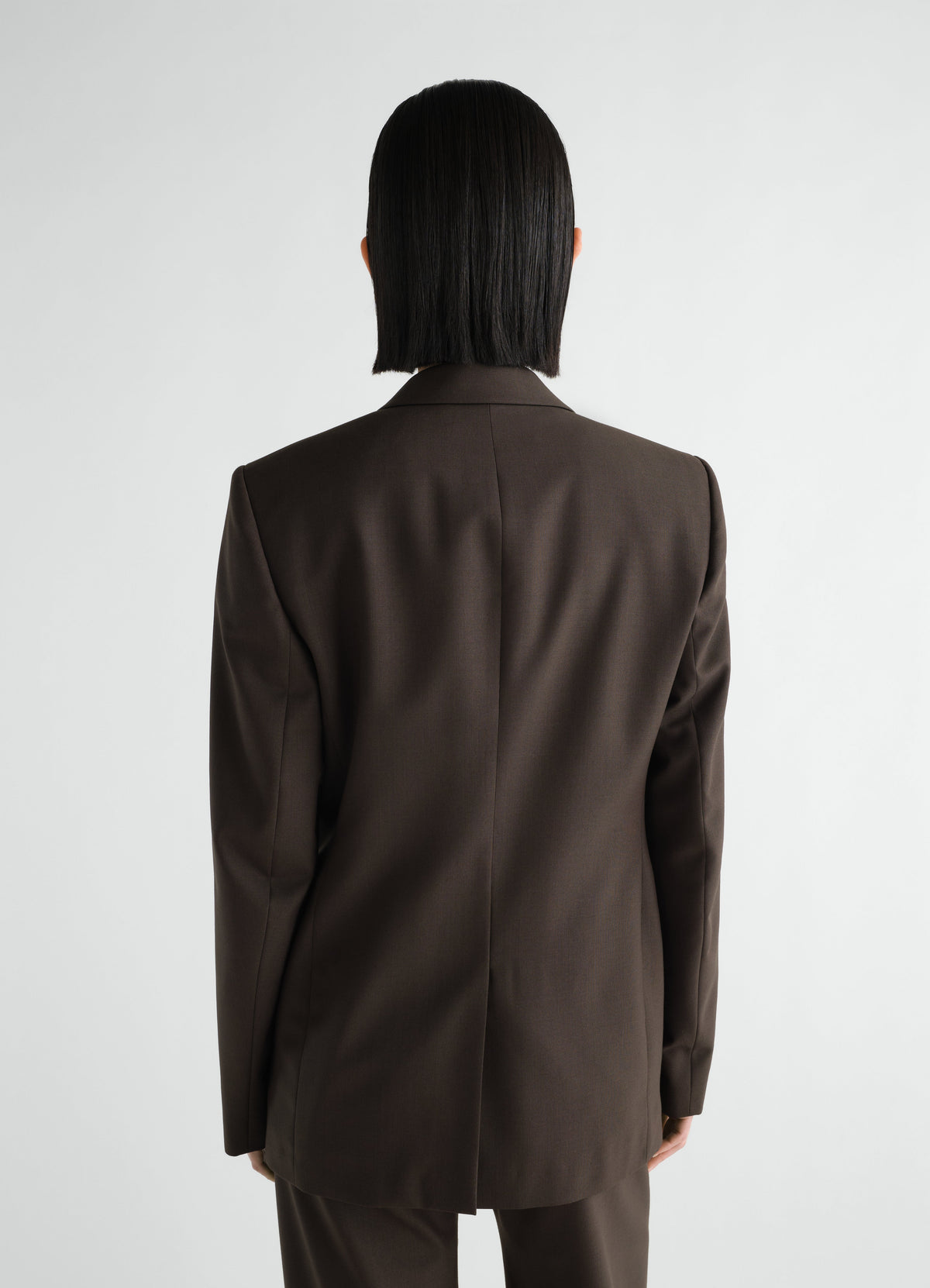 VESTE TAILLEUR CROISÉE EN MÉLANGE DE LAINE TROPICALE