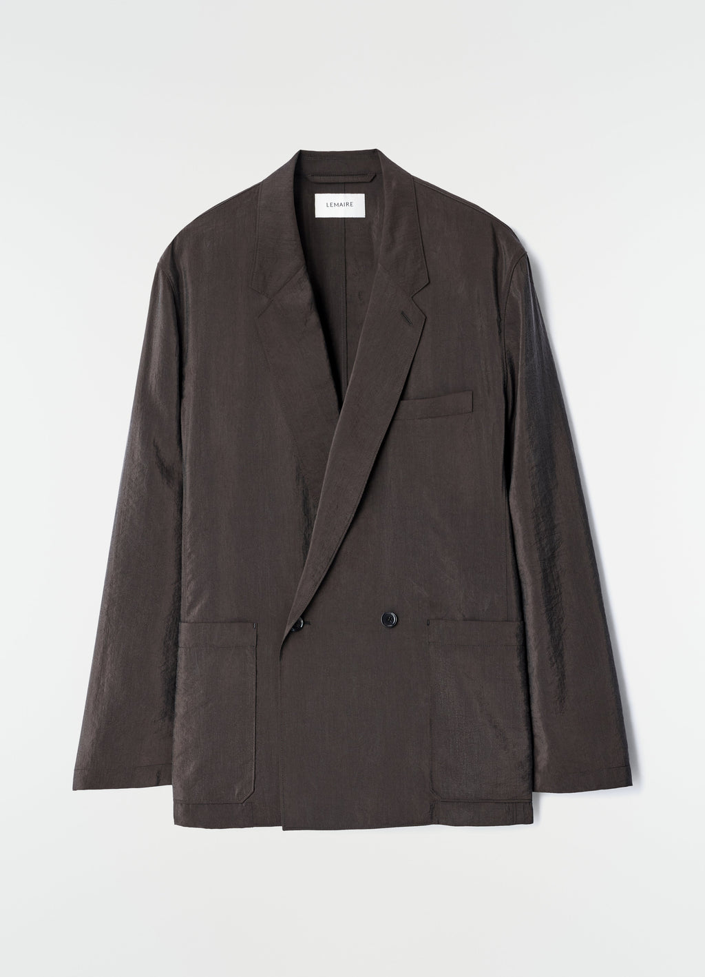 VESTE SOUPLE À DOUBLE BOUTONNAGE EN SOIE SÈCHE
