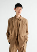 SOFT DOUBLE-BREASTED JACKET IN DRY SILK