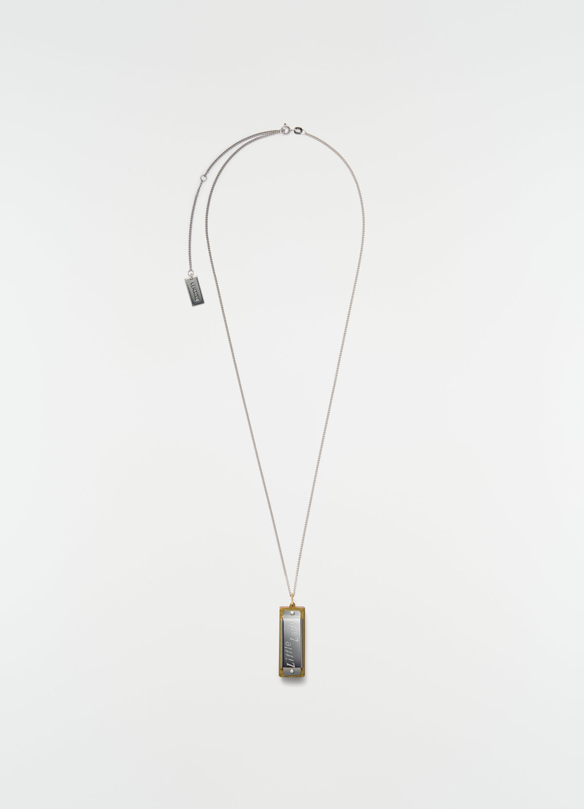 HARMONICA NECKLACE RHODIUM SILVER