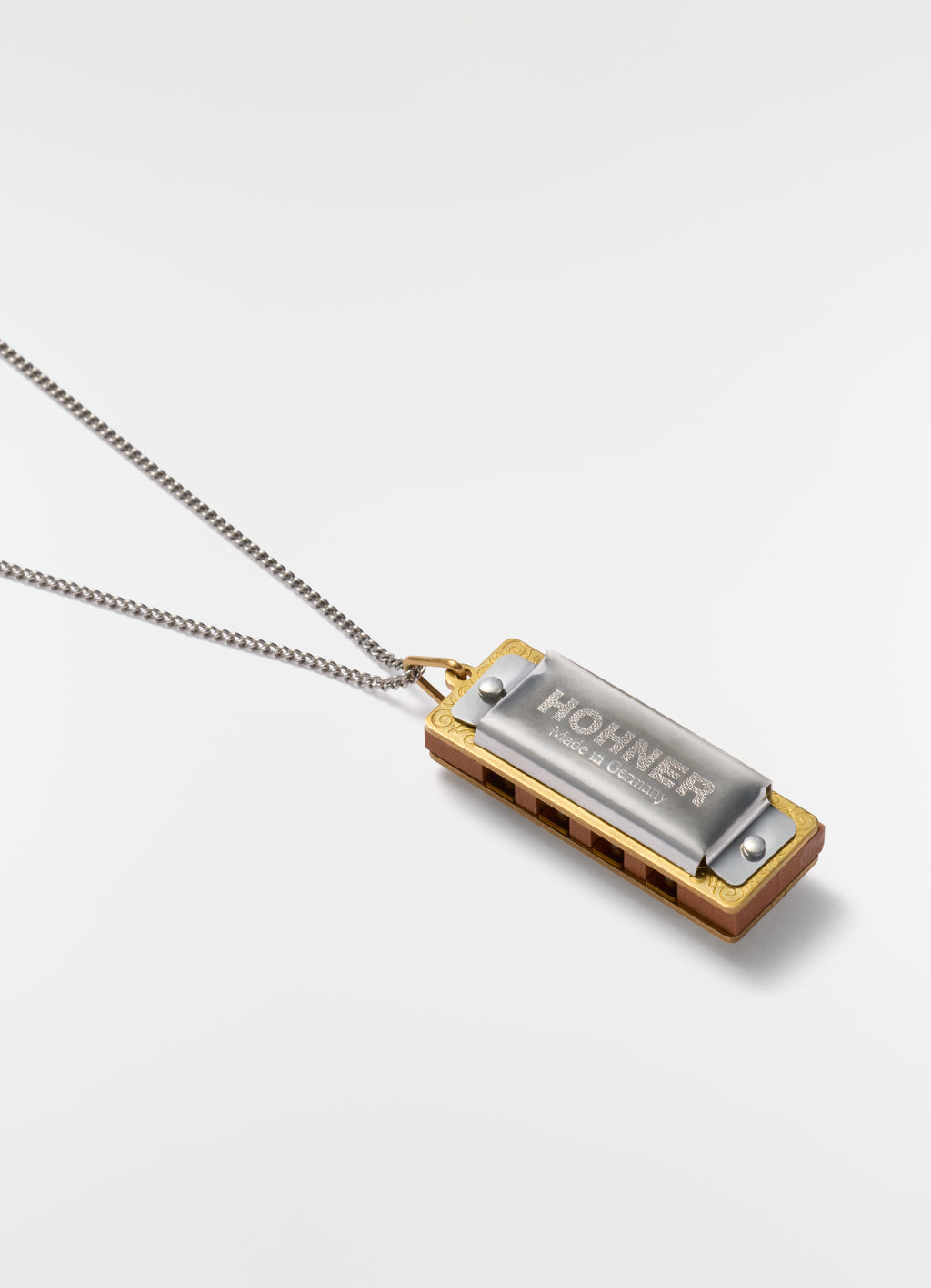 HARMONICA NECKLACE RHODIUM SILVER
