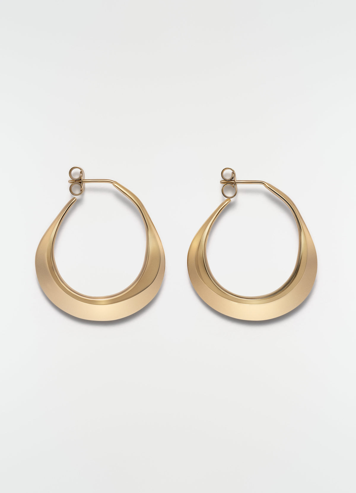 DROP HOOP EARRINGS IN GOLD-PLATED STERLING SILVER