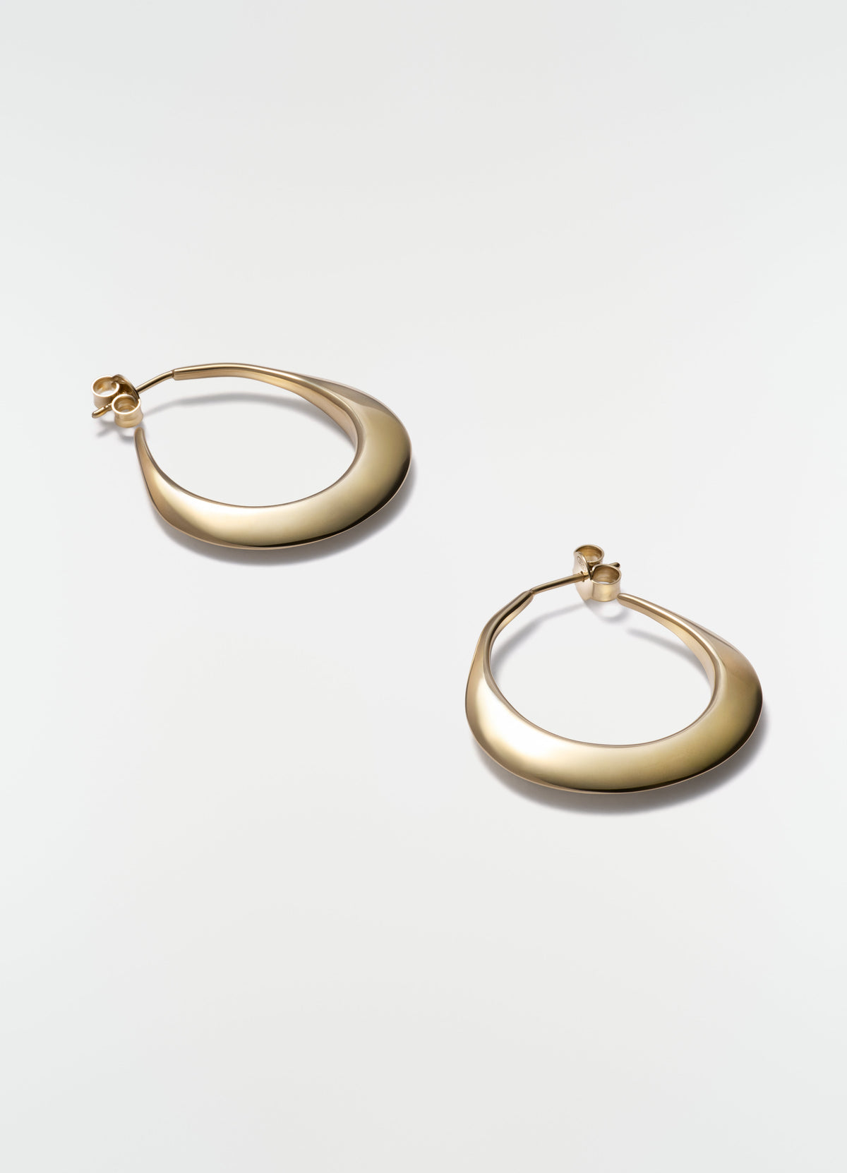 DROP HOOP EARRINGS IN GOLD-PLATED STERLING SILVER