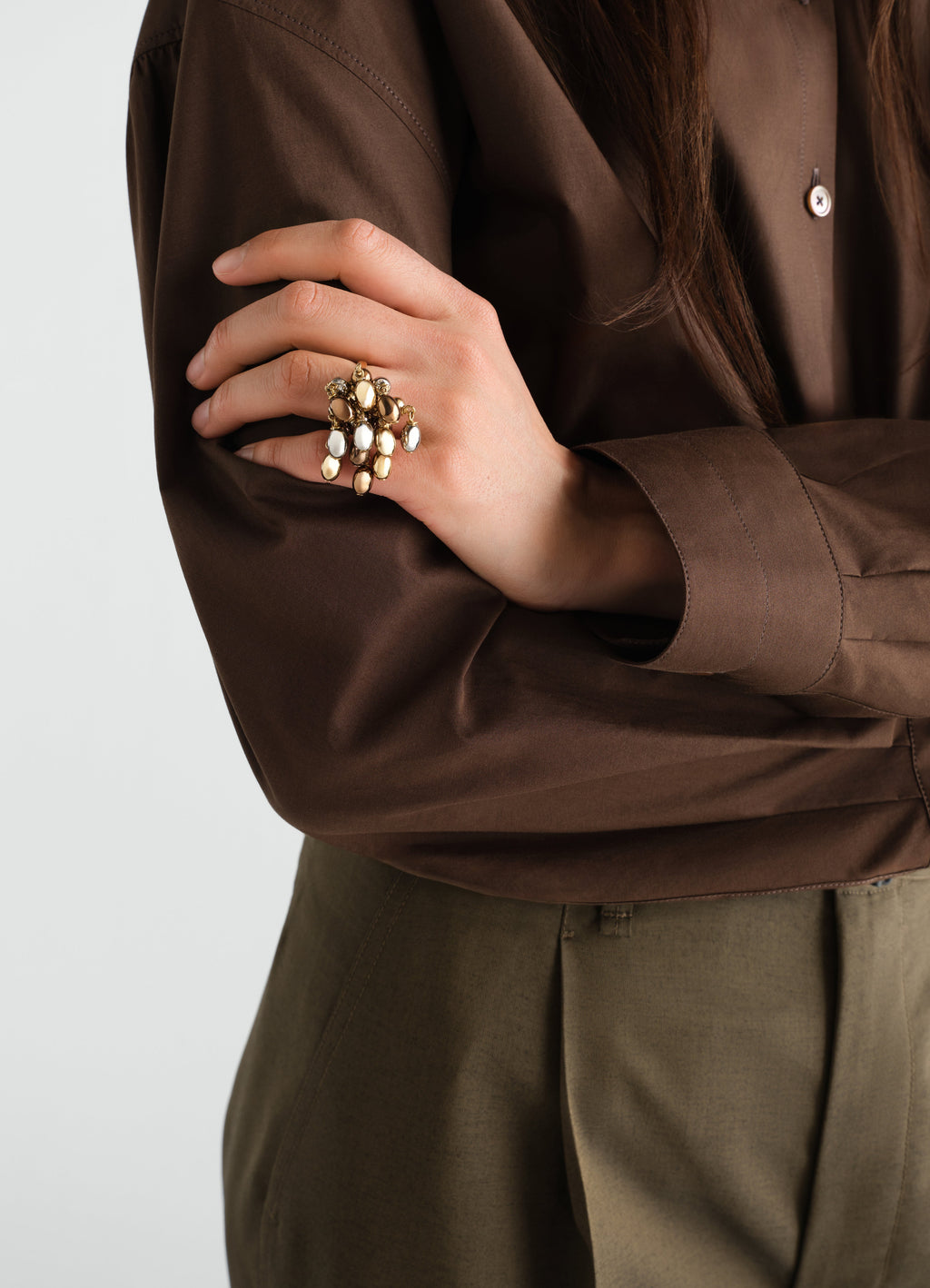 SEEDS RING IN BRASS