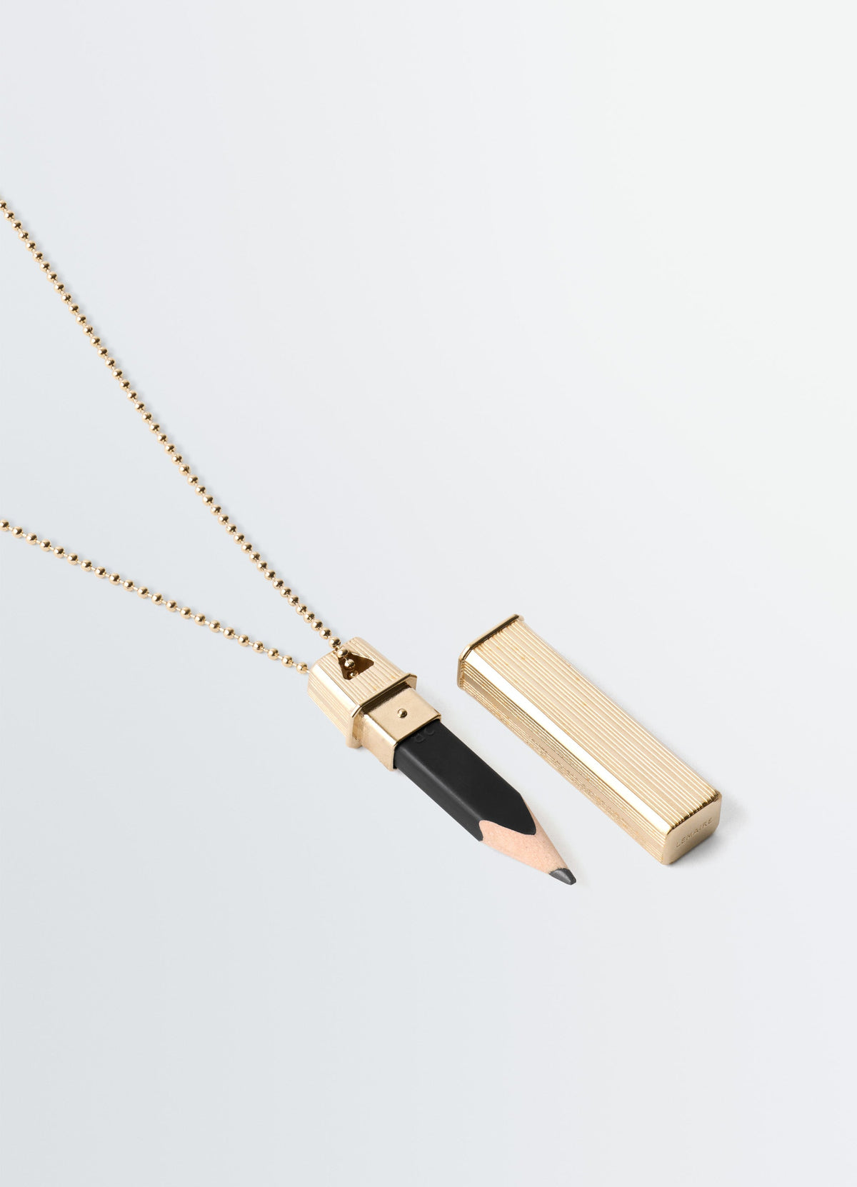 CARPENTER PEN NECKLACE IN BRASS