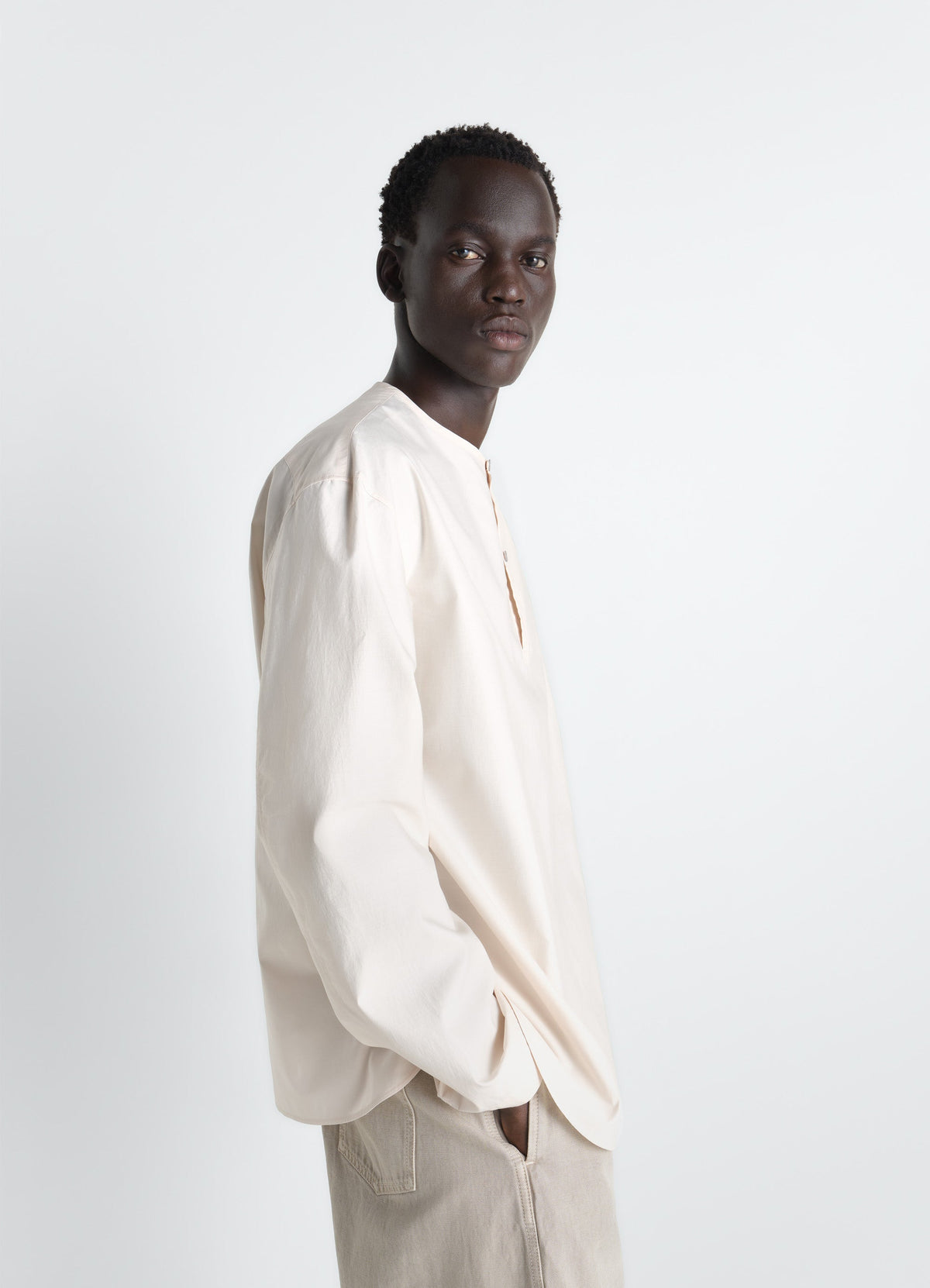 VAREUSE TOP IN WASHED COTTON SILK