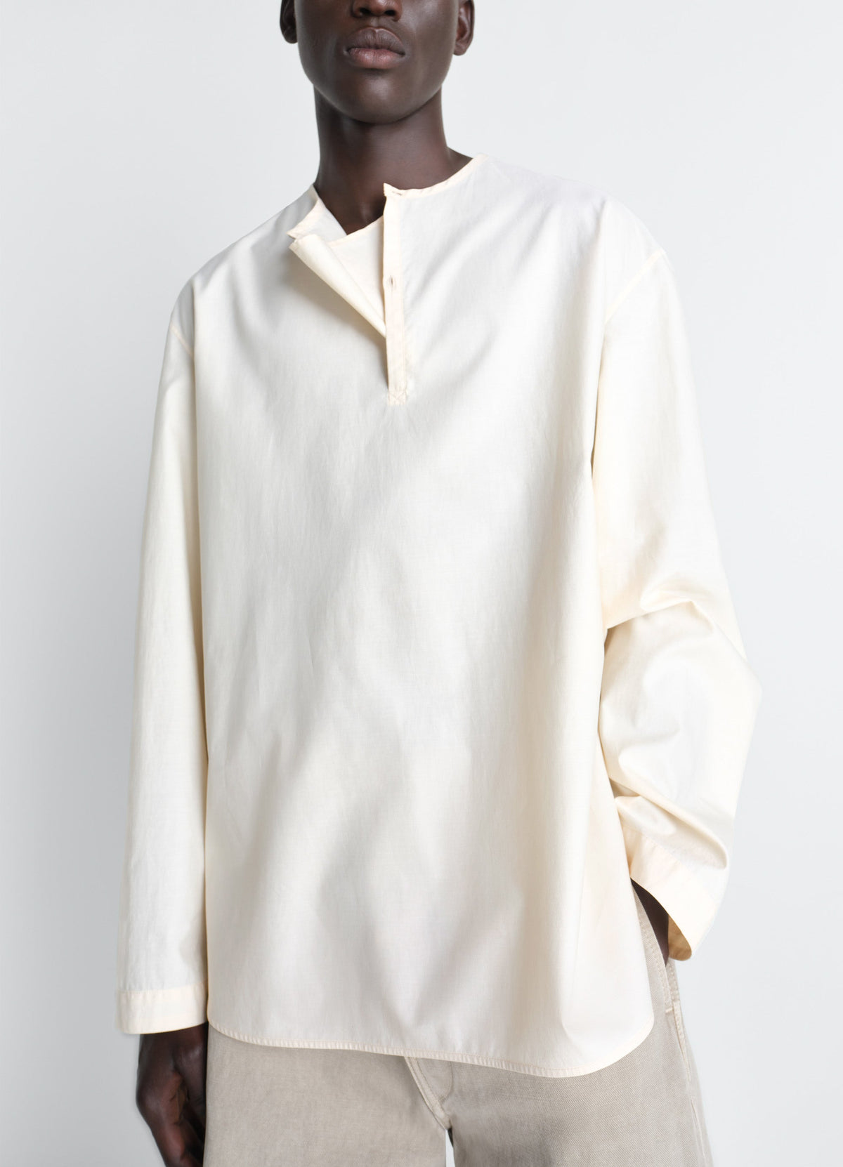 VAREUSE TOP IN WASHED COTTON SILK