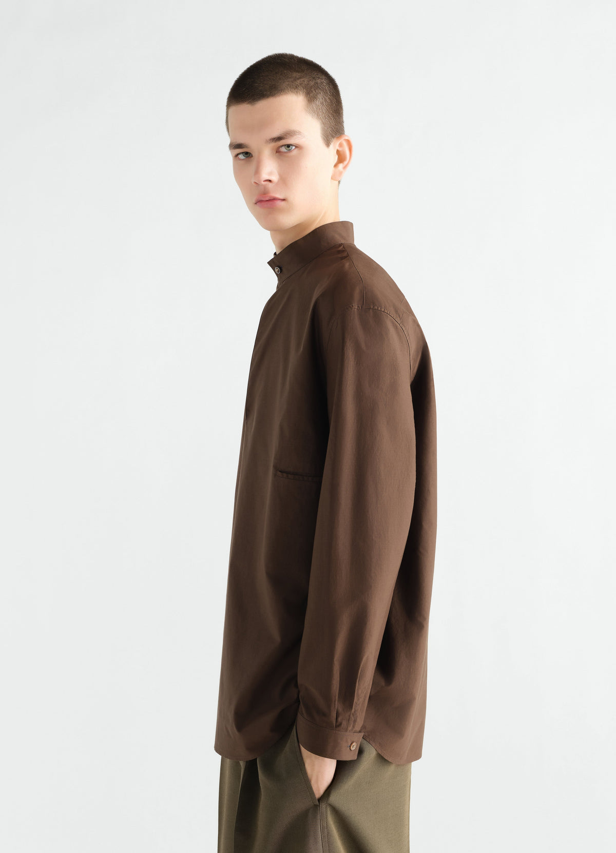 VAREUSE TOP IN WASHED COTTON SILK
