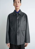 VESTE DE TRAVAIL EN CUIR DE VACHETTE GRAINÉ