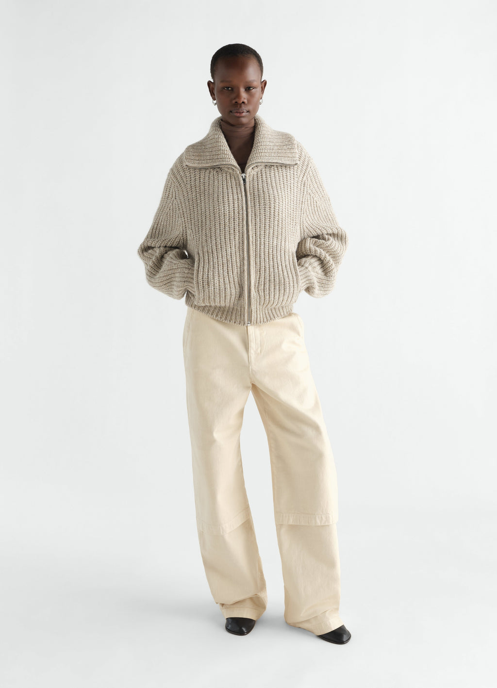 GILET ZIPPÉ EN YAK ET ALPAGA