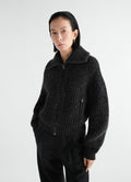 ZIPPED CARDIGAN IN YAK ALPACA