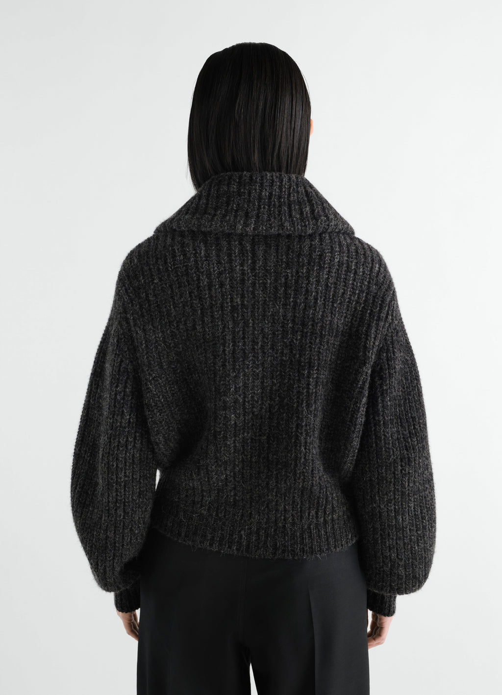 ZIPPED CARDIGAN IN YAK ALPACA