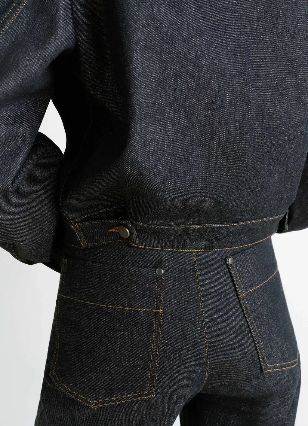 CROPPED BLOUSON IN HEAVY SLATE DENIM