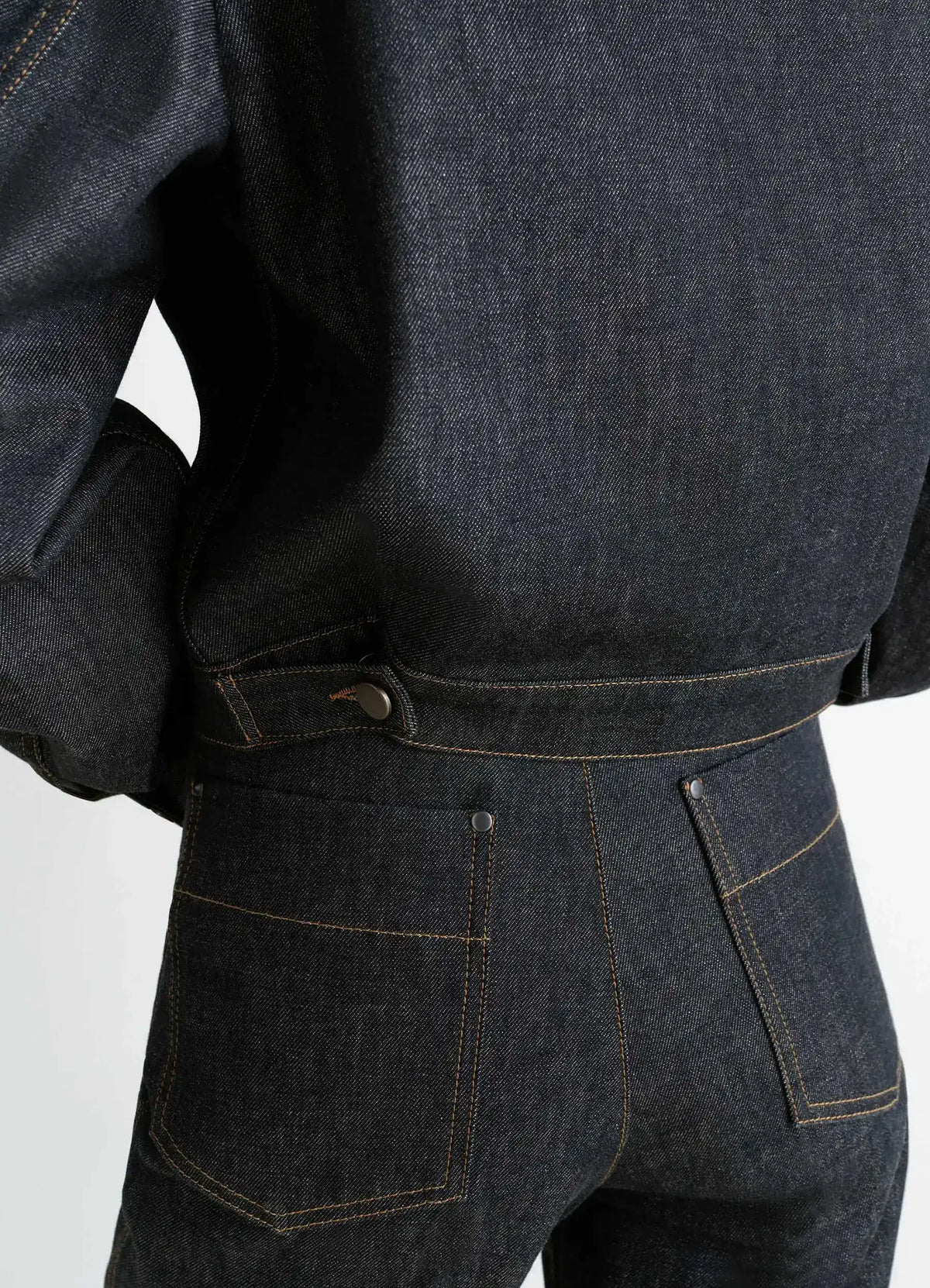 BLOUSON COURT EN DENIM ARDOISE ÉPAIS