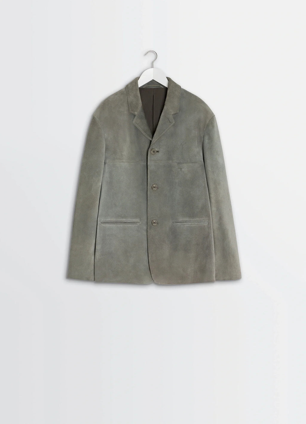 VESTE SIMPLE BOUTONNAGE EN DAIM BROSSÉ