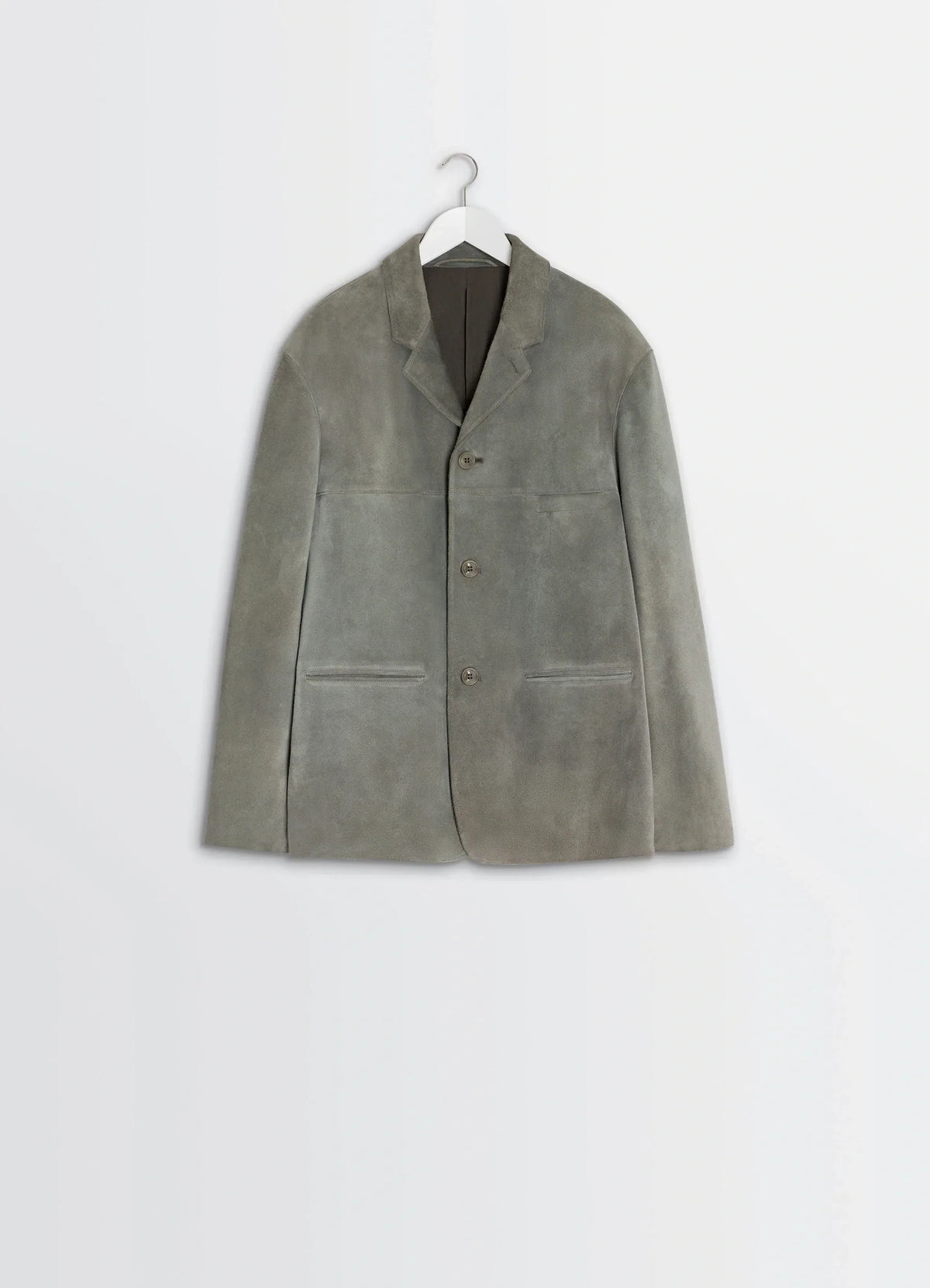 VESTE SIMPLE BOUTONNAGE EN DAIM BROSSÉ