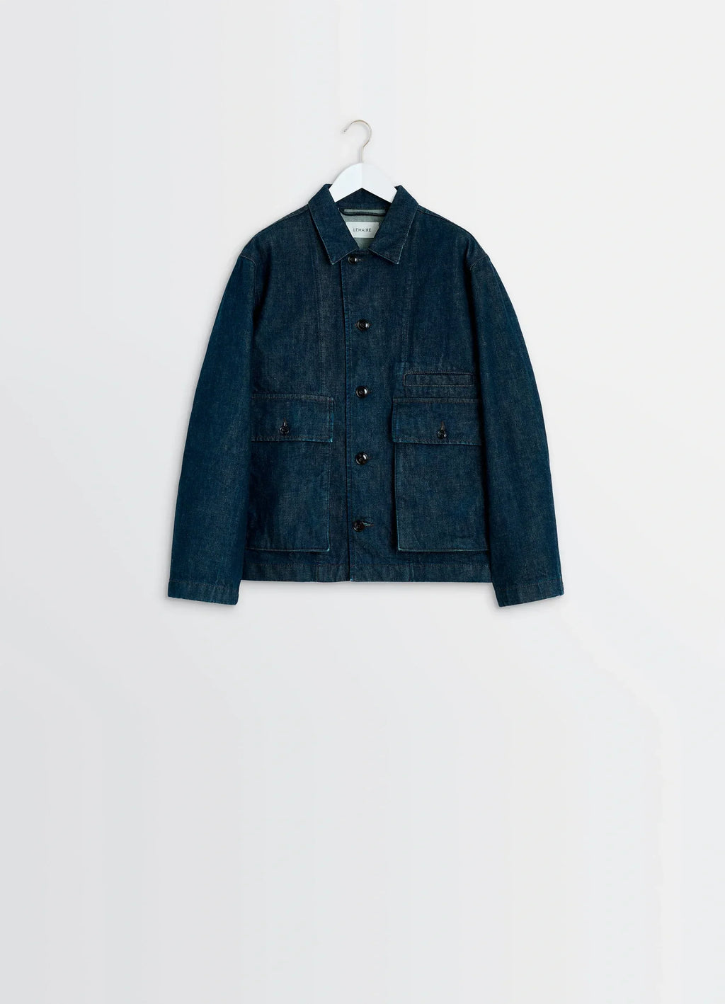 VESTE CARRÉE EN DENIM INDIGO