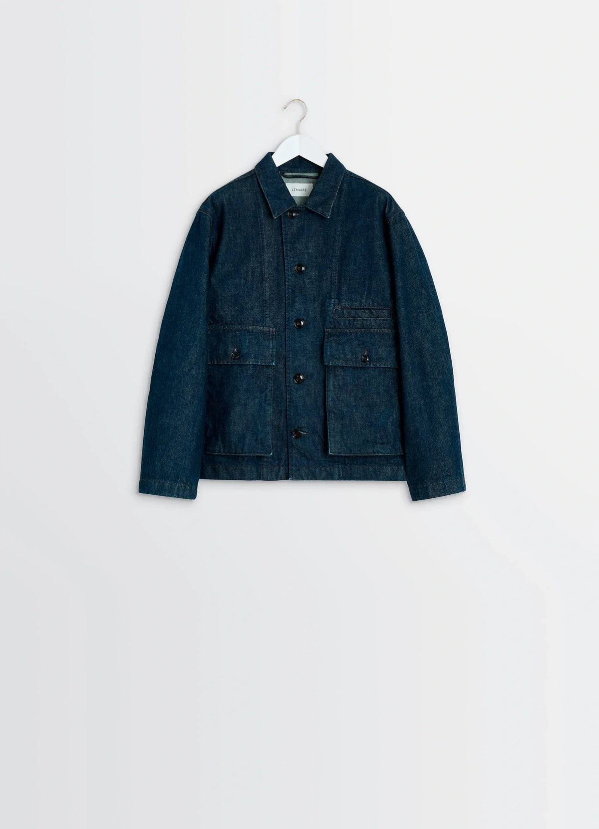 VESTE CARRÉE EN DENIM INDIGO