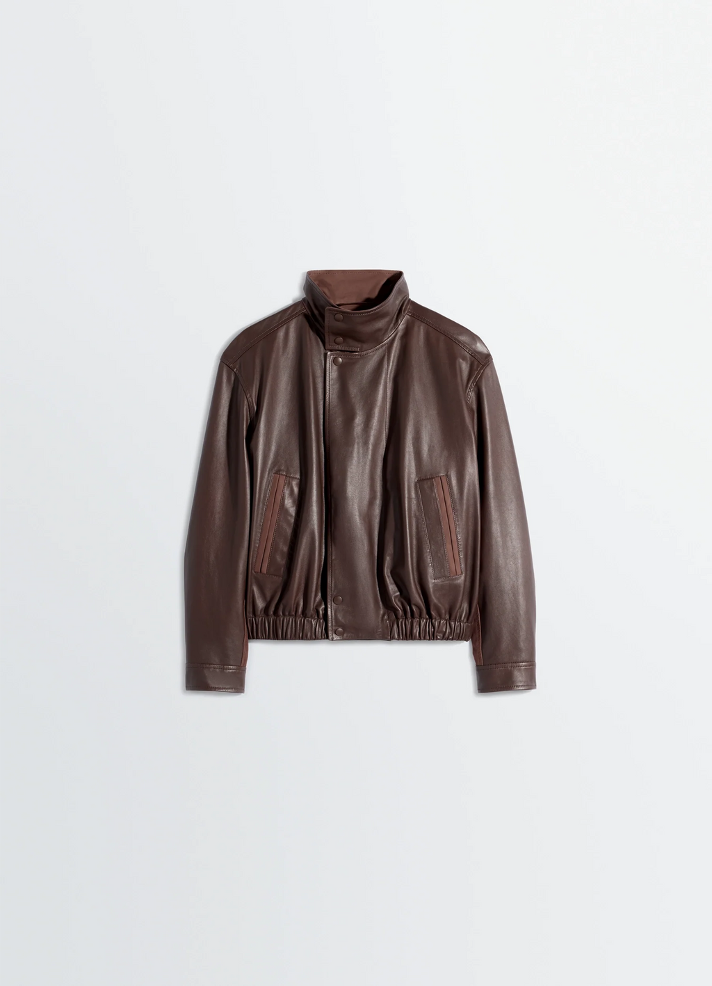 BLOUSON EN CUIR SOUPLE EN CUIR DE VACHETTE TYPE PAPIER